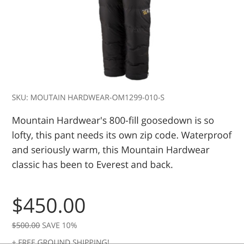 Hard wear absolutel 0 snow pants list for $500
